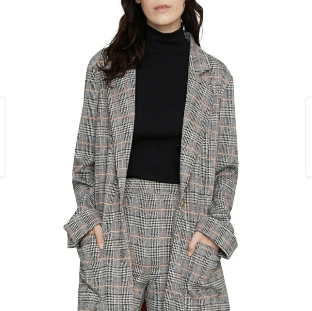 NWT Sanctuary Editors Plaid Oversized Blazer